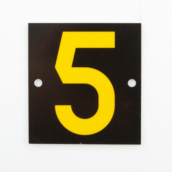 Reflective Identification Number - Black 5