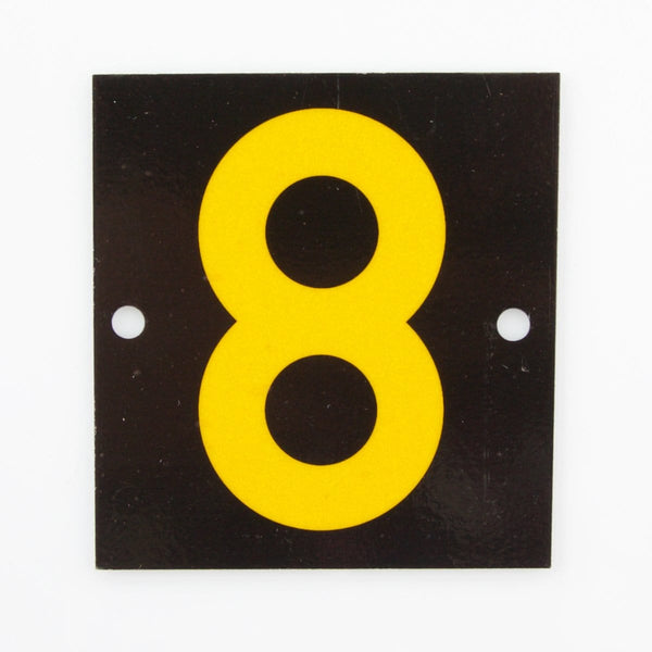 Reflective Identification Number - Black 8