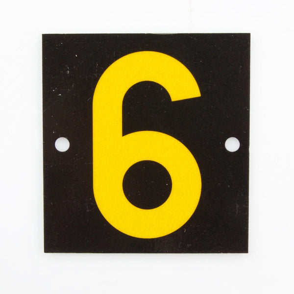 Reflective Identification Number - Black 6